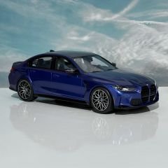 1:18 BMW M3 Competition G80 Portimao Blue Met - Truescale