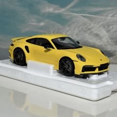 1:18 Porsche 911 992 Turbo S Sport Design Yellow 2021 - Minichamps