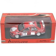 1:18 Mitsubishi Lancer Evo 7 Makinen 2001 Britain Rally - Autoart