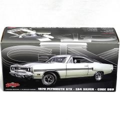 1:18 Plymouth GTX Coupe 1970 Silver Black - GMP