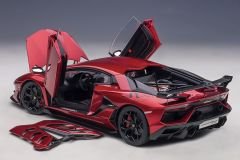1:18 Lamborghini Aventador SVJ Red Met 2018 - Autoart
