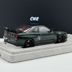 1:18 Nissan Skyline GT-R R34 Dark Green Customized - Motorhelix
