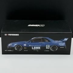 1:18 Nissan Skyline ER34 LBWK Super Silhouette 2020 Blue - INNO