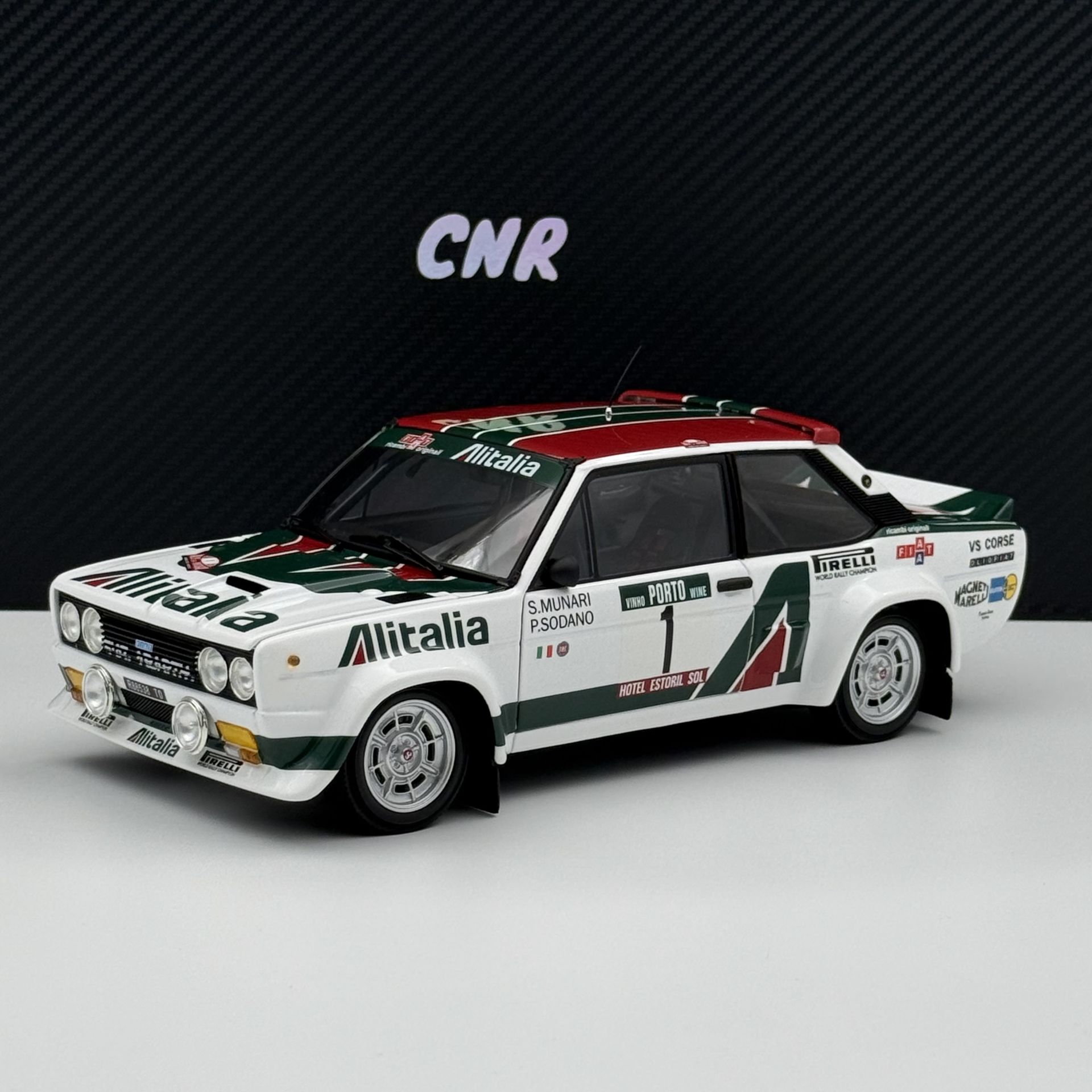 1:18 FIAT 131 Abarth Team Alitalia Portugal Rally 1978 - Kyosho