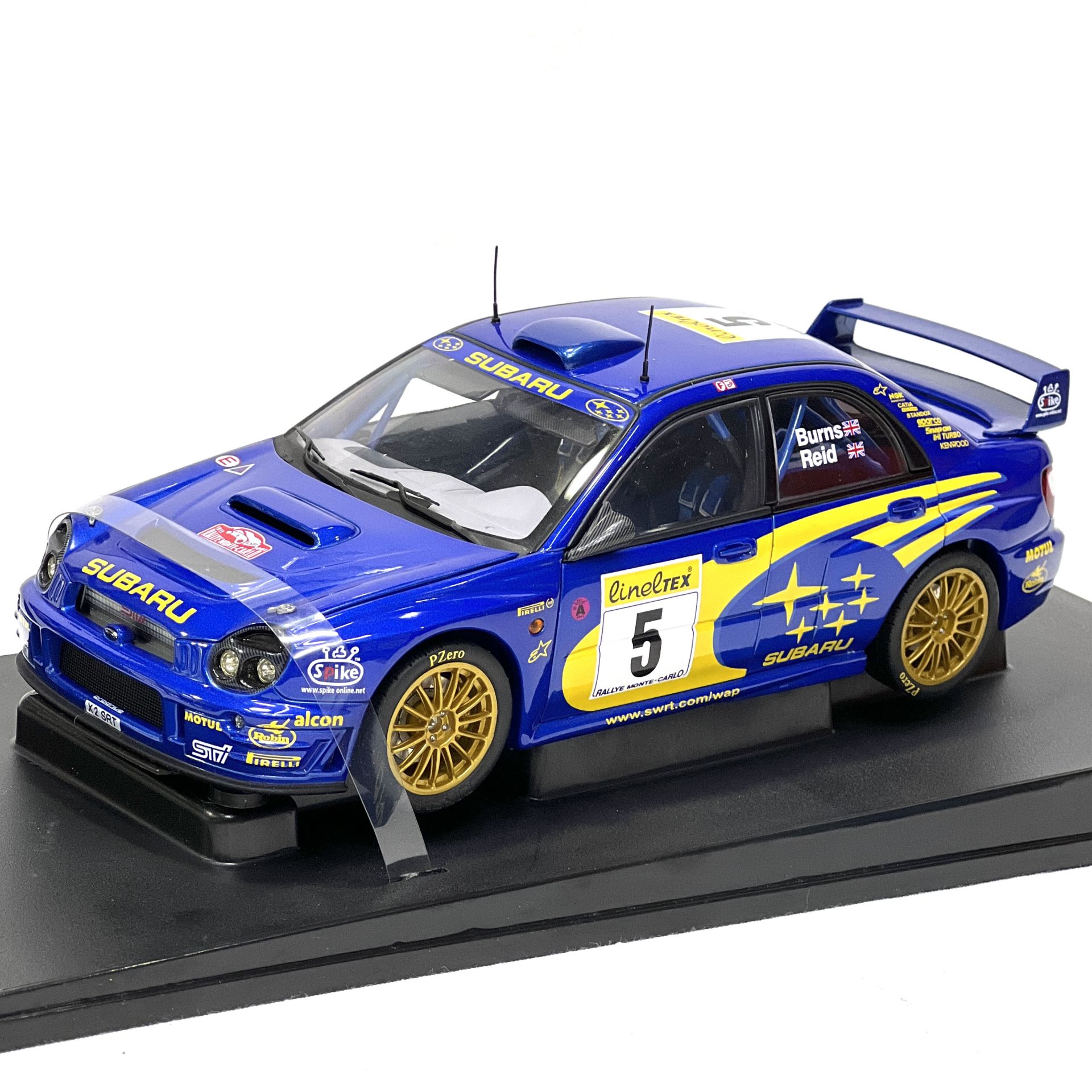 1:18 Subaru Impreza WRC #5 Rally Monte Carlo 2001 Burns - Autoart