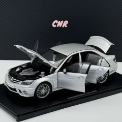 1:18 Mercedes-Benz C63 AMG Silver with Leather Seat W204 - Autoart