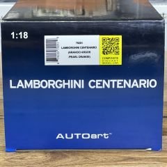 1:18 Lamborghini Centenario Orange Argos 2016 - Autoart