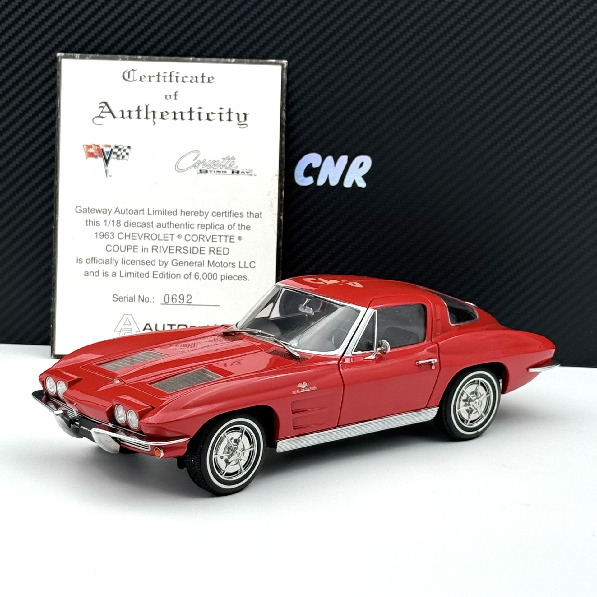 1:18 Chevrolet Corvette C2 Sting Ray 1963 Red 71183 - Autoart