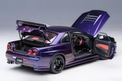 1:18 Nissan Skyline R34 GT-R Z Tune Midnight Purple III- Autoart