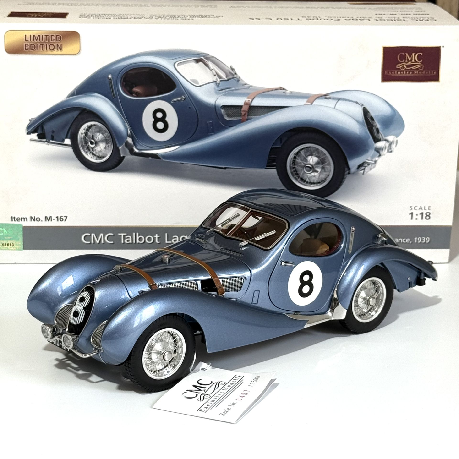 1:18 Talbot Lago Coupe C-SS 1939 Le Mans Blue - CMC Model