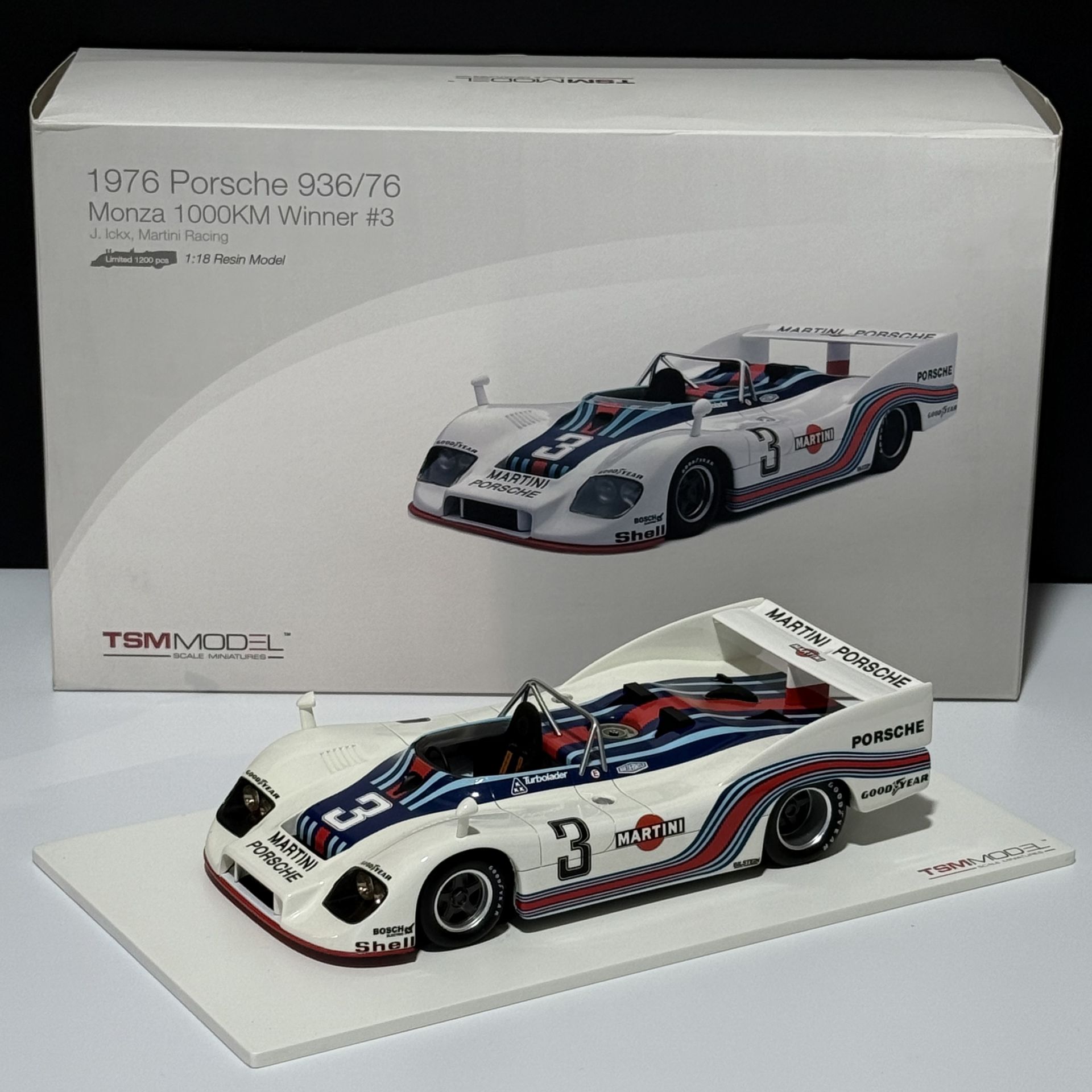 1:18 Porsche 936/76 Monza 1000KM Winner Ickx Martini - TSM Model