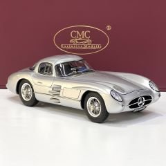 1:18 Mercedes-Benz 300 SLR Uhlenhaut 1955 Silver Blue Int. - CMC