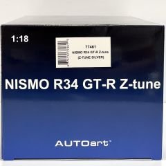 1:18 Nissan Skyline GT-R R34 Z Tune 2002 Silver - Autoart