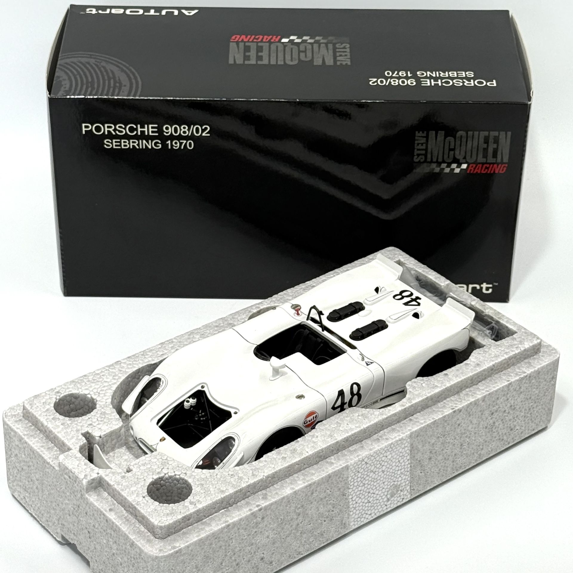 1:18 Porsche 908/02 No:48 Sebring 1970 Steve McQueen 87072 - Autoart