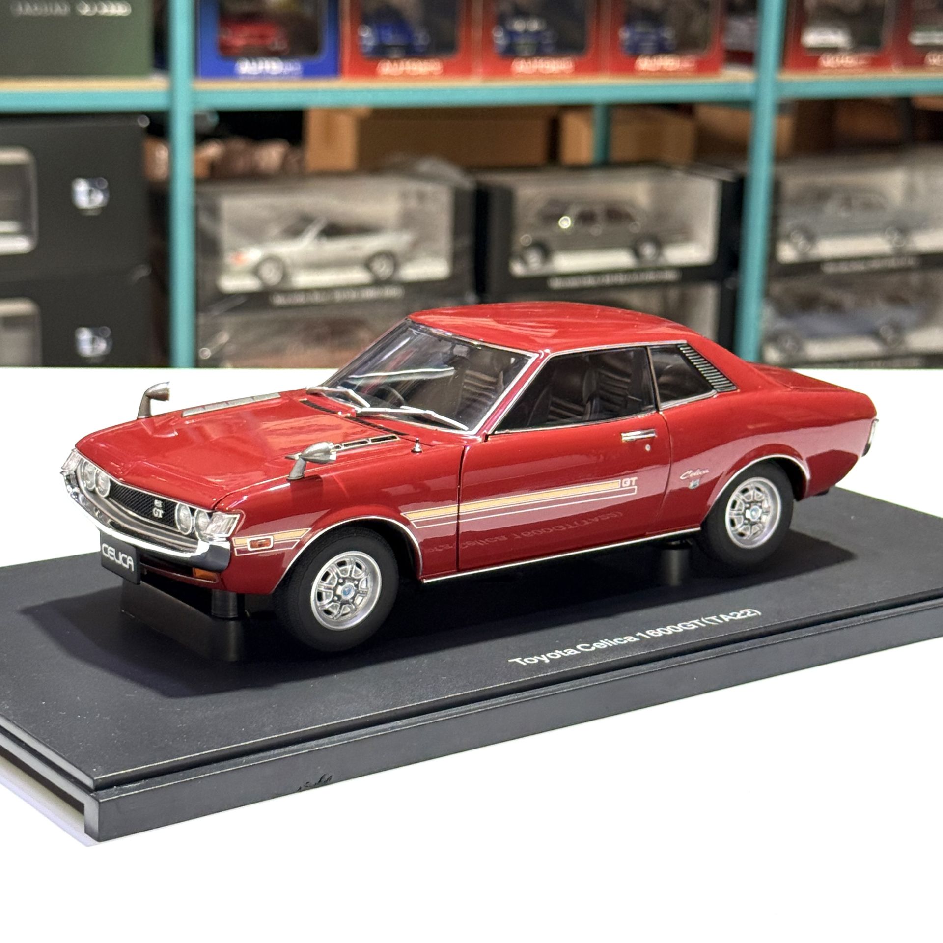 1:18 Toyota Celica 1600 GT TA22 1970 Red 78783 - Autoart