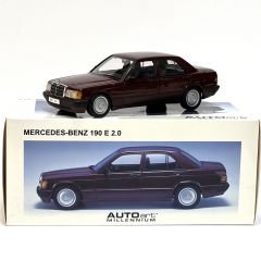 1:18 Mercedes-Benz 190E 2.0 1990 Barolo Red W201 - Autoart