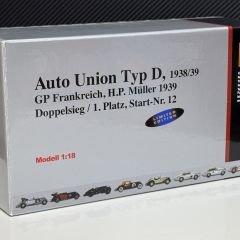 1:18 Auto Union Typ D France GP Winner 1939 Müller - CMC