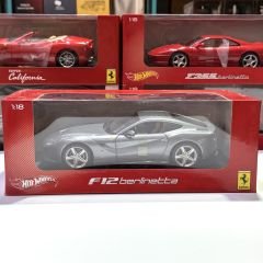 1:18 Ferrari F12 Berlinetta 2012 Grey Met - Hot Wheels