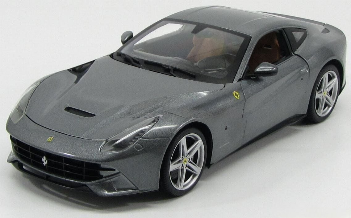 1:18 Ferrari F12 Berlinetta 2012 Grey Met - Hot Wheels