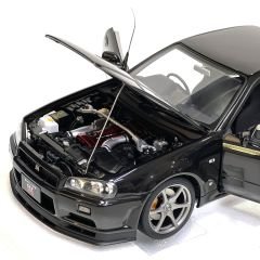 1:18 Nissan Skyline GT-R R34 V Spec 2 Black Pearl 2001 - Autoart