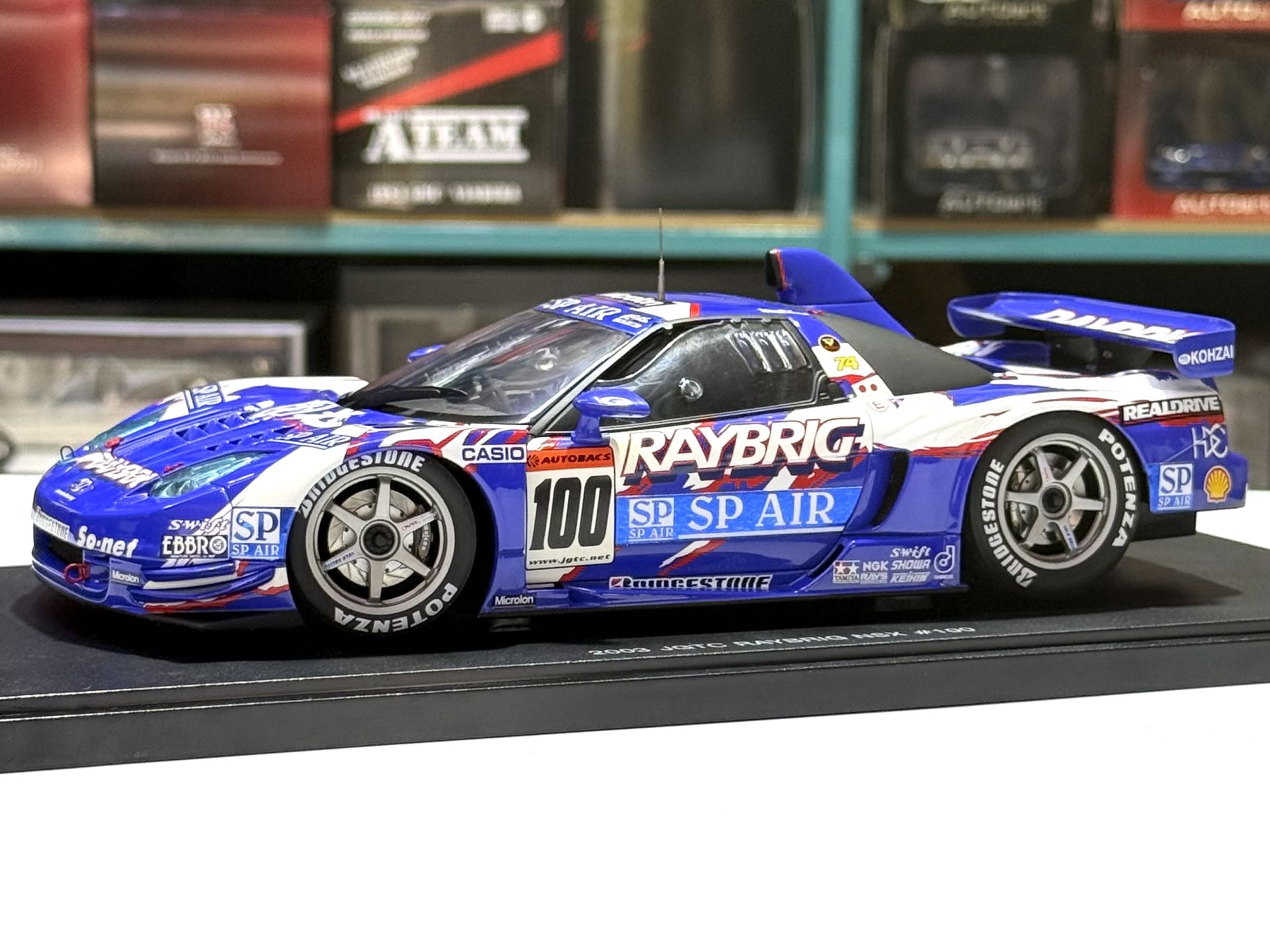 1:18 Honda NSX JGTC 2003 RAYBRIG #100 Blue 80398 - Autoart