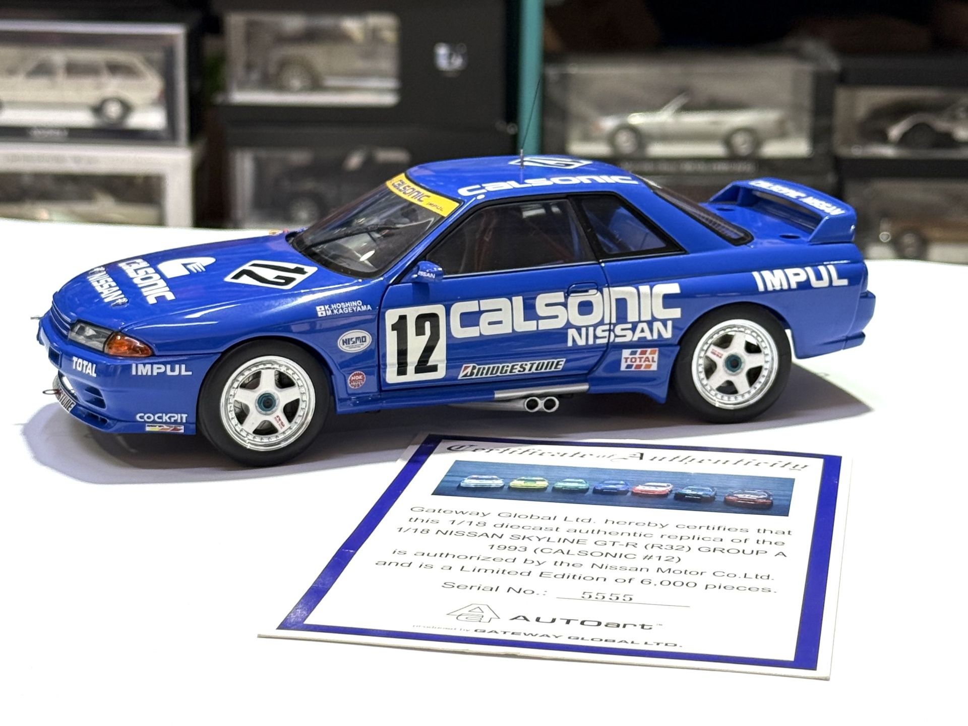 1:18 Nissan Skyline GT-R R32 Group A 1993 CALSONIC - Autoart