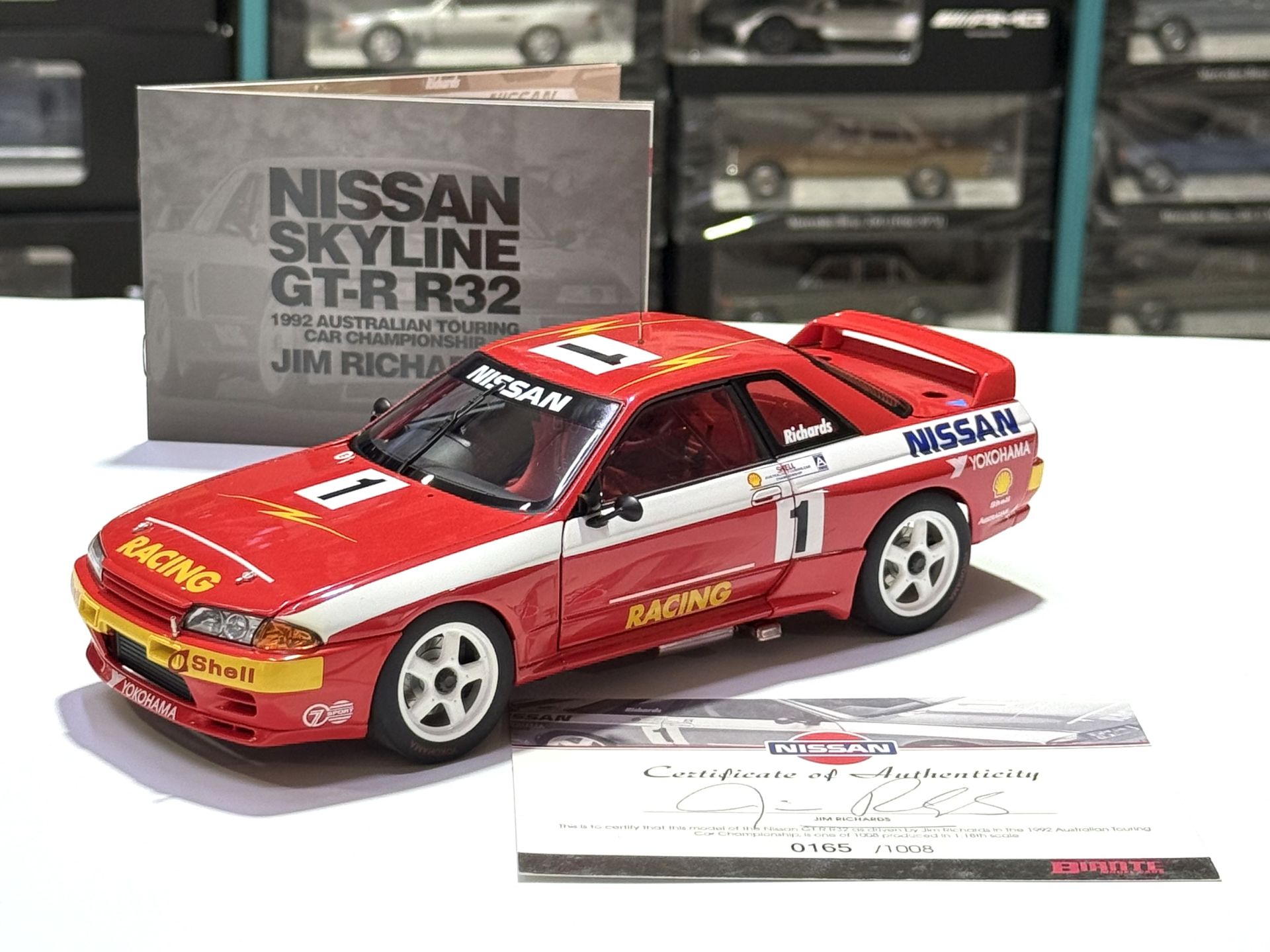 1:18 Nissan Skyline GT-R R32 ATCC 1992 JIM RICHARDS #1 - Autoart