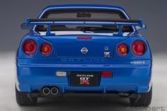 1:18 Nissan Skyline GT-R R34 V Spec 2 2001 Blue - Autoart