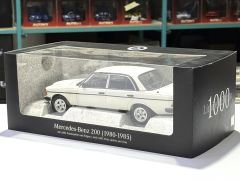 1:18 Mercedes-Benz 200 W123 with AMG Spoiler White 1980 - Norev