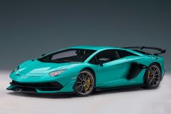 1:18 Lamborghini Aventador SVJ Blu Glauco 2018 - Autoart