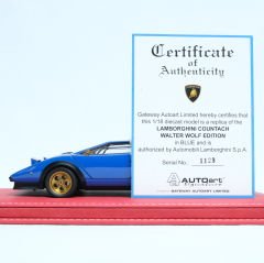 1:18 Lamborghini Countach LP5000S Walter Wolf Edt. Blue - Autoart Signature