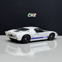 1:18 Ford GT40 Mk1 1966 White/Blue - GT Spirit
