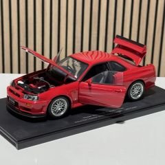 1:18 Nissan Skyline GT-R R34 Active Red Diecast - Autoart