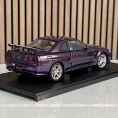 1:18 Nissan Skyline R34 GTR 1999 Midnight Purple - Autoart Millennium