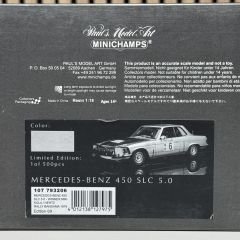 1:18 Mercedes-Benz 450 SLC Winner Bandama Rally 1979 - Minichamps First Class