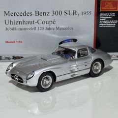 1:18 Mercedes-Benz 300 SLR Uhlenhaut 125 Jahre 1955 Silver - CMC