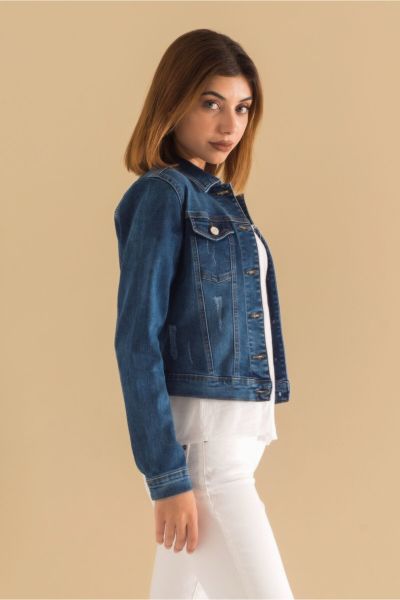 Power Strech Bleach Washing Denim Mont Mavi - 38