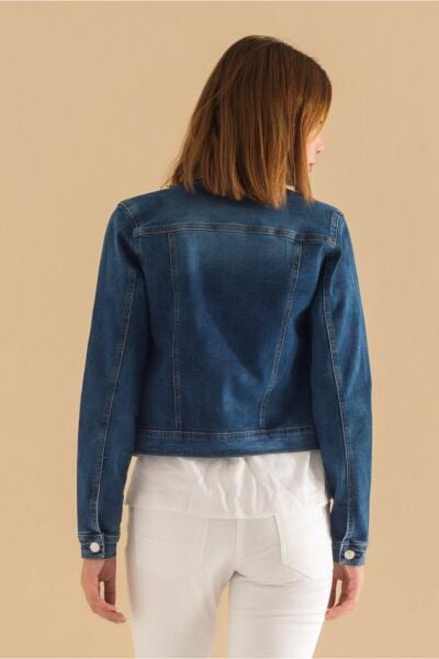 Power Strech Bleach Washing Denim Mont Mavi - 38