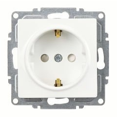 Günsan Visage Beyaz Çocuk Korumalı Topraklı Priz - 16A 250V - Vidalı