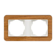 Günsan Radius Fildişi Beyazı & Natural Teak İkili Çerçeve