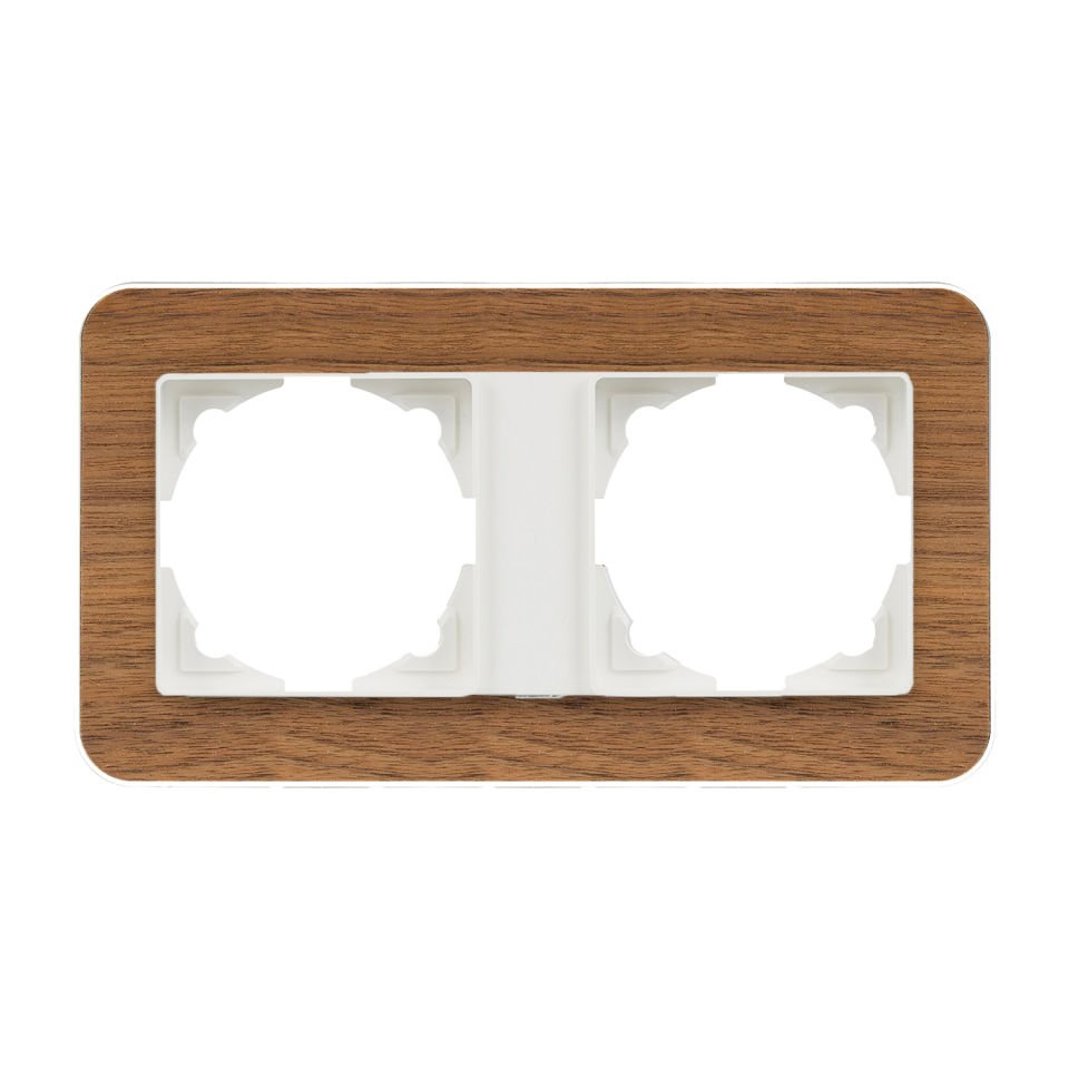 Günsan Radius Fildişi Beyazı & Natural Walnut İkili Çerçeve