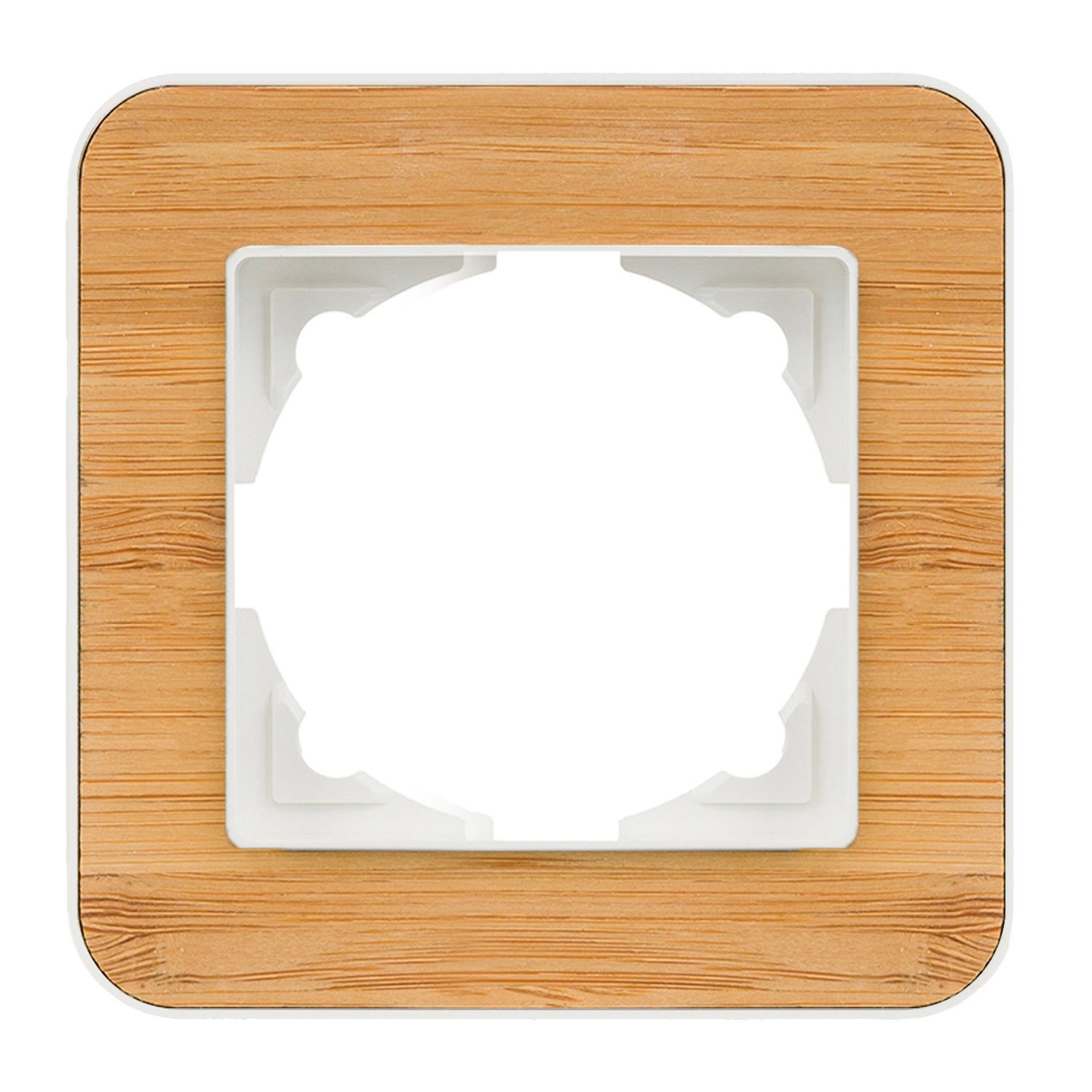 Günsan Radius Fildişi Beyazı & Natural Bamboo Tekli Çerçeve