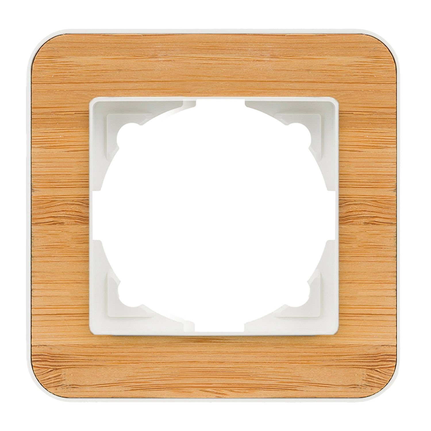 Günsan Radius Fildişi Beyazı & Natural Bamboo Tekli Çerçeve