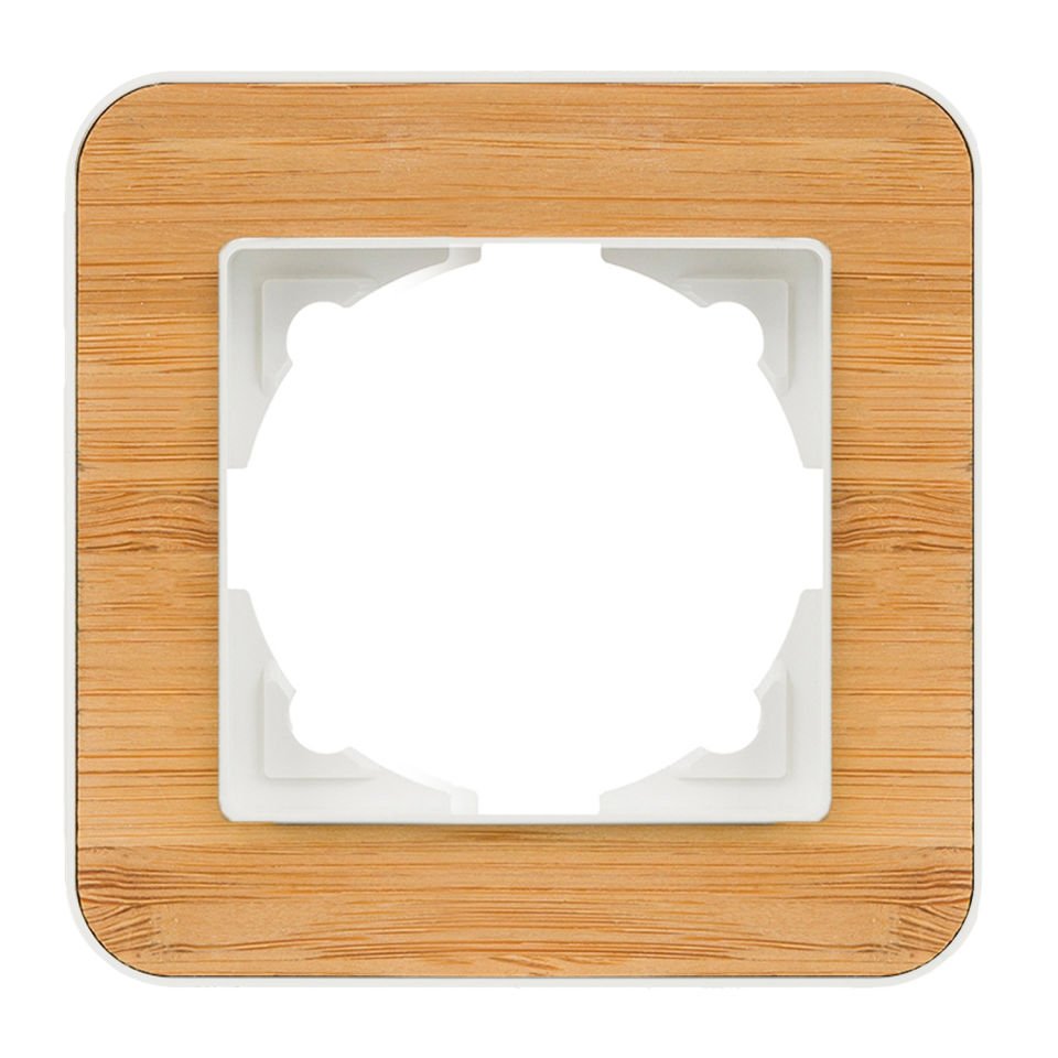 Günsan Radius Fildişi Beyazı & Natural Bamboo Tekli Çerçeve