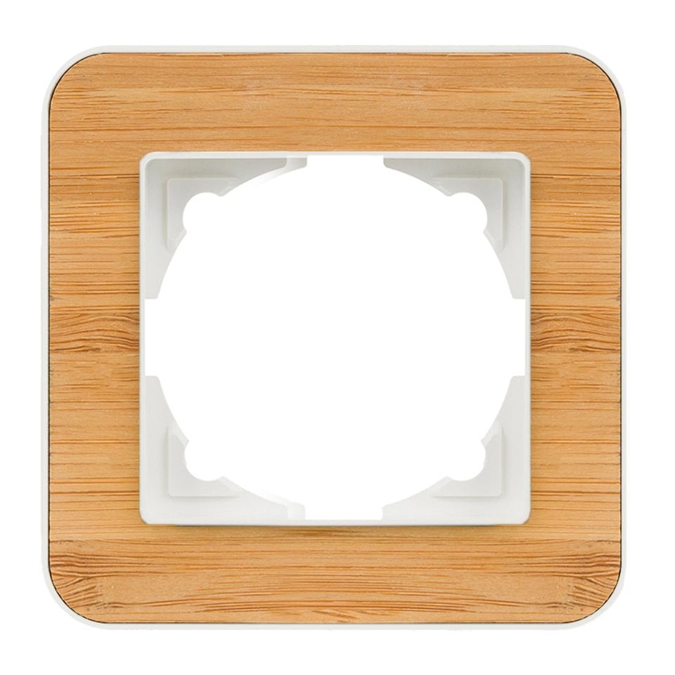 Günsan Radius Fildişi Beyazı & Natural Bamboo Tekli Çerçeve