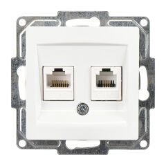 Günsan Visage Beyaz Data + Nümeris Telefon Prizi (RJ45 Cat6 + Cat3) Mekanizma
