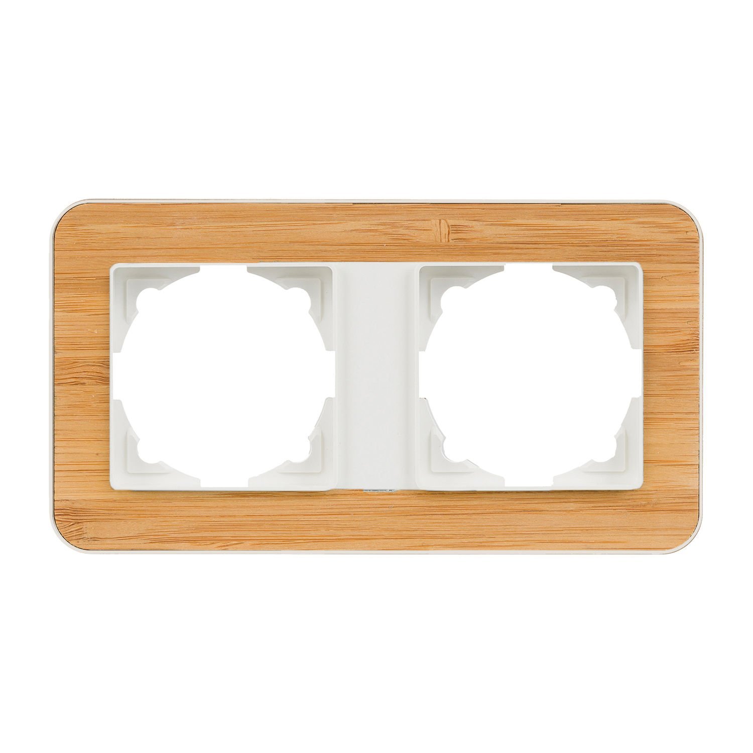 Günsan Radius Fildişi Beyazı & Natural Bamboo İkili Çerçeve