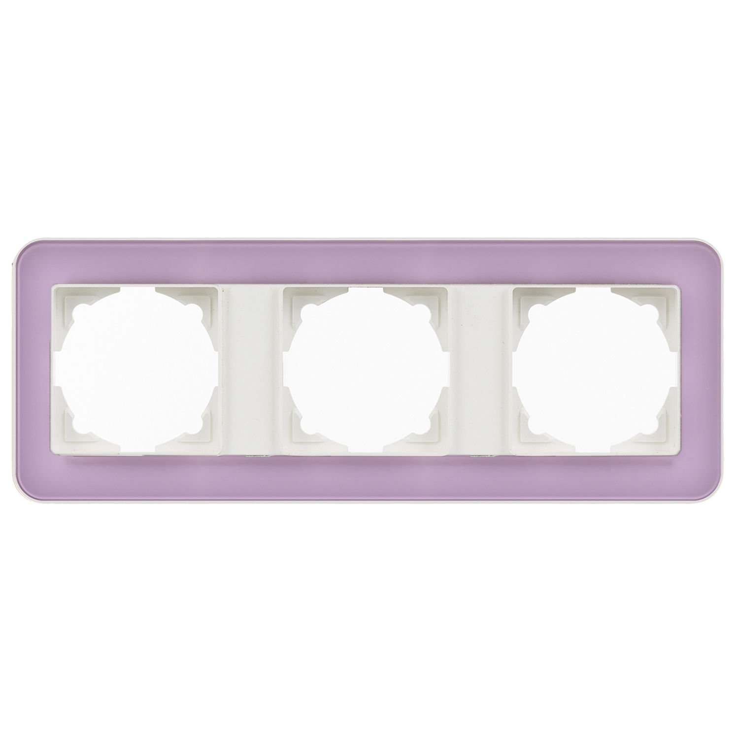 Günsan Radius Fildişi Beyazı & Pastel Violet Üçlü Çerçeve