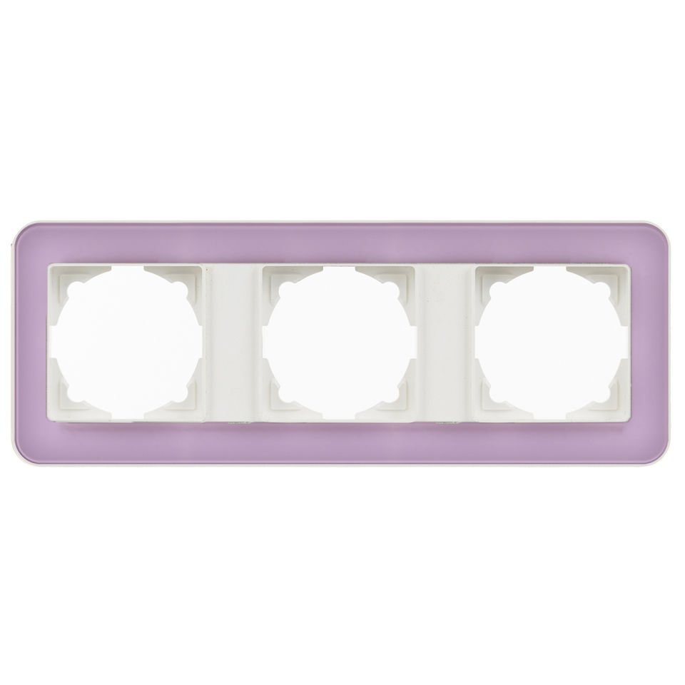 Günsan Radius Fildişi Beyazı & Pastel Violet Üçlü Çerçeve