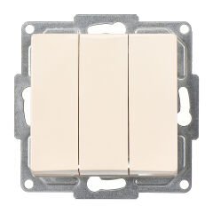 Günsan Visage Krem Vidalı Üçlü Anahtar - 10AX 250V